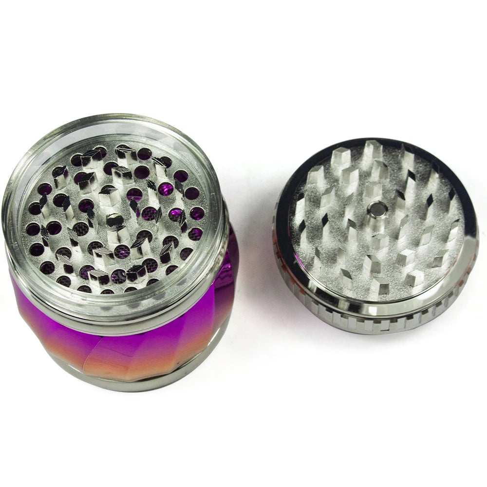 4-Piece Aluminum Herb & Spice Grinder — 63mm | Spinning Lid