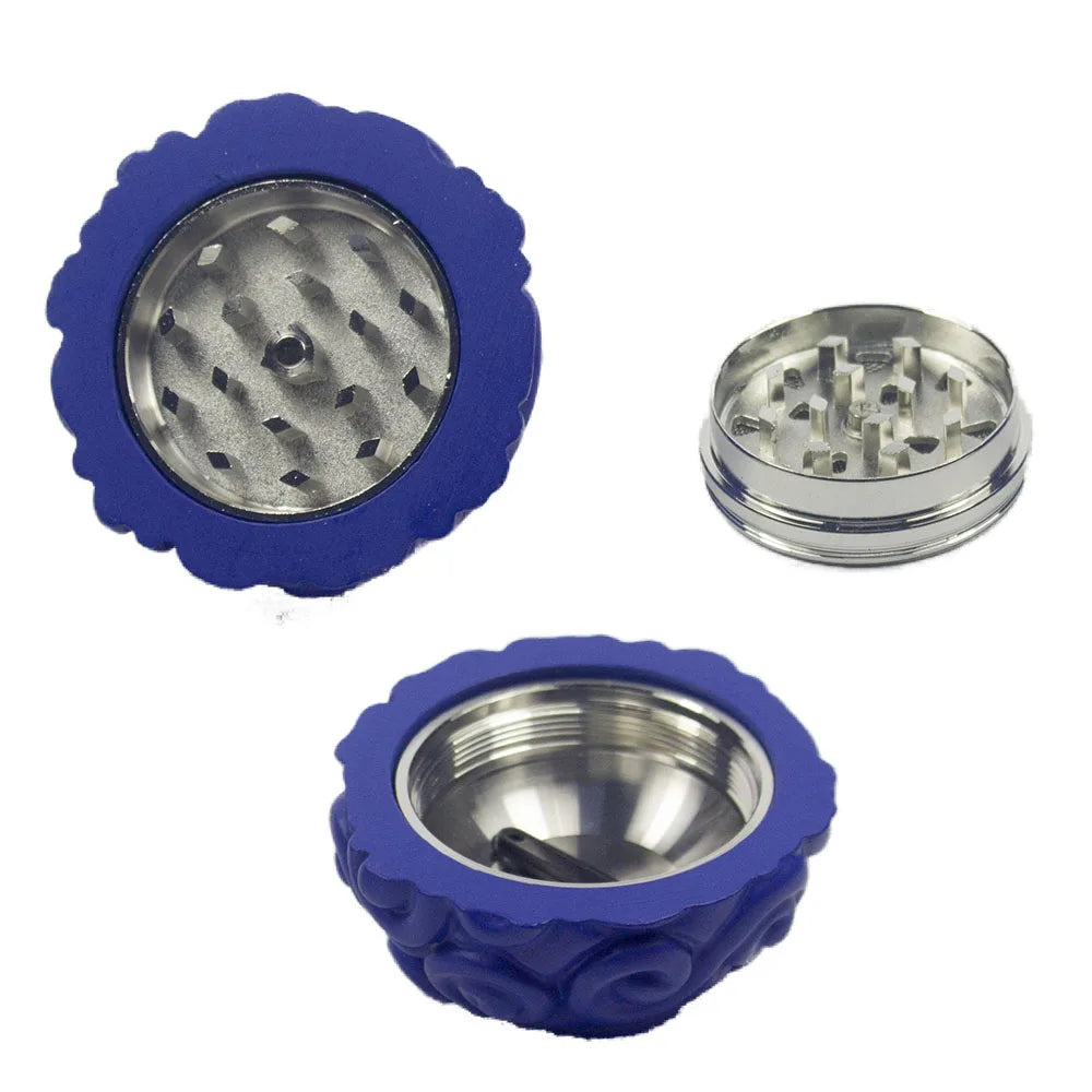 3-Piece Zinc Alloy Herb & Spice Grinder — 2.5" | Multicolor