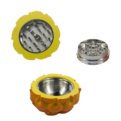 3-Piece Zinc Alloy Herb & Spice Grinder — 2.5" | Multicolor