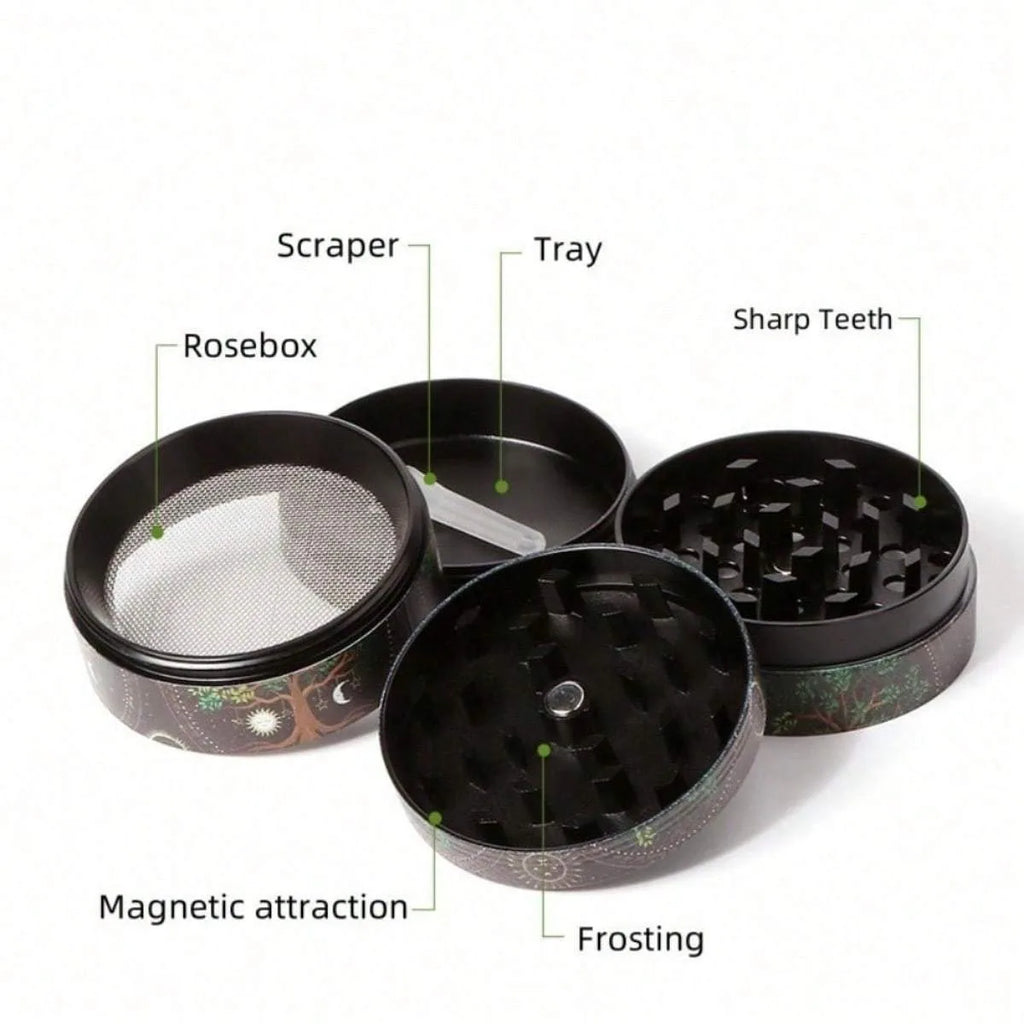 4-Layer Metal Herb & Spice Grinder — 50mm Compact