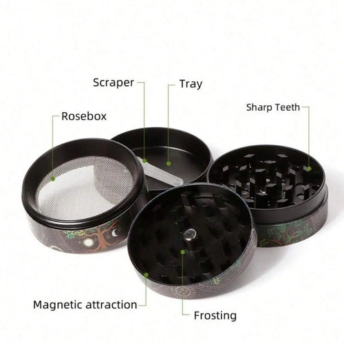 4-Layer Metal Herb & Spice Grinder — 50mm Compact