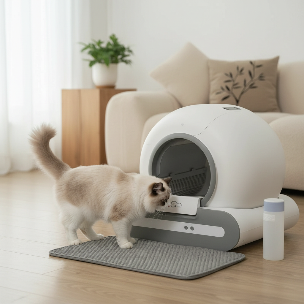 Homyra Self-Cleaning Cat Litter Box – Automatic, Wi-Fi Connected, Fits Cats Up to 22 lbs